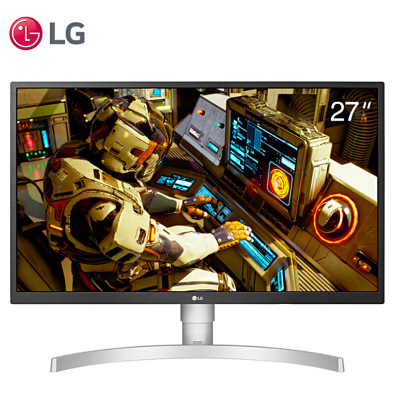 LG 27英寸 UHD 4K 超高清 HDR 适用PS5 IPS屏 旋转升降底座 色彩校准 阅读模式 游戏显示器 27UL550 -W