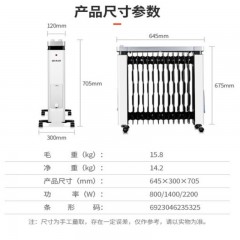 先锋（Singfun）DYT-SS3取暖器 电暖器 电暖气家用 电油汀 14片超大面积电热炉 暖气片 干衣加湿