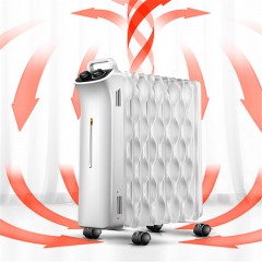 先锋（Singfun）DS1651取暖器 电暖器 电暖气家用 11片大热浪专利电油汀 节能省电 烘衣加湿