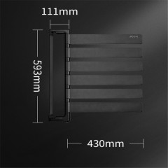 先锋 ZY-HD2055RB-80 电热毛巾架取暖器烘衣机电暖器浴室防水干衣架