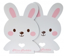 得力（deli） 95422 可爱创意卡通白色小兔 7寸180mm铁书立