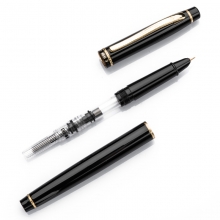 HERO英雄 51A纯黑丽雅金夹高级美工笔 0.38mm