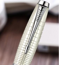 派克（PARKER） 都市 珍珠白格子纹钢笔/墨水笔