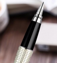 派克（PARKER） 都市 珍珠白格子纹钢笔/墨水笔