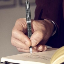 派克（PARKER） 08款卓尔 纯黑丽雅格子纹白夹钢笔/墨水笔