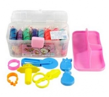 得力(deli)7021 盒装创意彩泥/橡皮泥(24色)(颜色随机发)