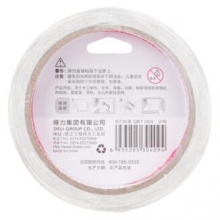 得力（deli）30413 强力加粘粘性双面胶 (白色) 宽18mm 长10m