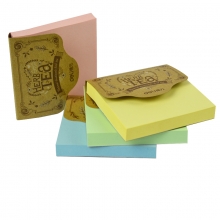 得力 9073 百事贴 方型办公学生百事贴便利贴N次贴 便签 76x76mm（混色）