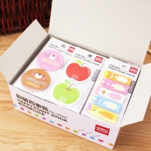 得力 9066 便利贴 便签纸便利条 N次贴 卡通多种图案/60张（混色）