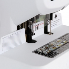 得力（deli） T500 财务凭证装订机 全自动财务会计打 孔档案票据铆管打孔机（灰）