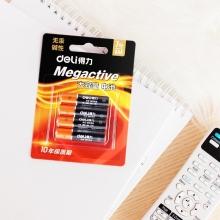 得力（deli） 18505 碱性干电池环保电池7号蓄电池玩具遥控器大容量 4粒/卡