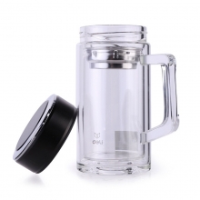得力6103 玻璃杯  过滤泡茶水杯 320ml 6103