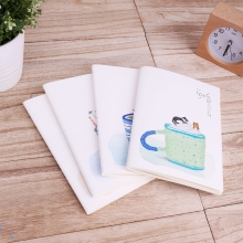 得力(deli) FA560-4 4本A5/60页 乐乐喵系列 缝线软抄本 记事本 （4本/包）