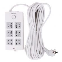 得力18207防触电拖线板