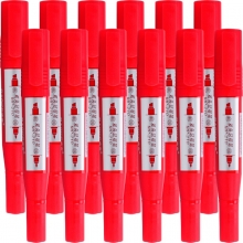 宝克（BAOKE） MP210 双头记号笔 12支/盒（红色）