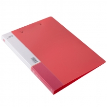 得力（deli）33478 A4 双强力夹文件夹 红色