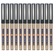 宝克（BAOKE）BK111 0.5mm蓝色直液式走珠笔 针管头中性笔  12支/盒