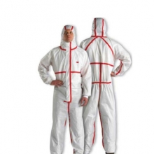 3M 4565 白色带帽红色胶条连体安全隔离服M