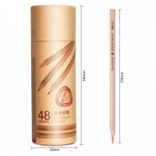 得力 (deli)6554  原木油性彩色铅笔  三角笔杆 （计价单位：桶）