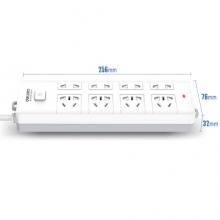得力（deli）18258  插座  新国标8位3米 总控开关