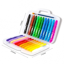 得力 (deli)72077 学生水溶性旋转油画棒  24色/盒