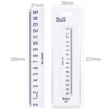 纽赛 NS096 直尺(白色)