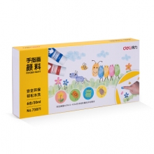 得力 73871_6色手指画颜料(混)(6色/盒)