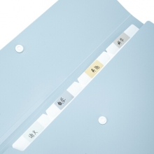 得力(deli)72455 乐素系列 5格按扣文件夹 A4风琴包 浅蓝