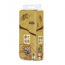 清风（APP） 原木纯品金装系列 4层140克卫生纸巾 10卷/提