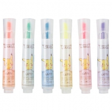 得力S733皮卡丘荧光笔套装(混)(6支/盒) 24/盒/288/箱