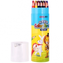 得力 6593 36色三角杆彩铅 36色/筒