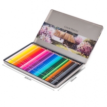 得力 6566 36色高档油性彩铅(混)(36色/盒)