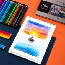 得力 6566 36色高档油性彩铅(混)(36色/盒)