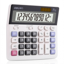 得力 2136 12位大屏横式桌面计算机 财务及银行人员 (白) 10/盒/40/箱