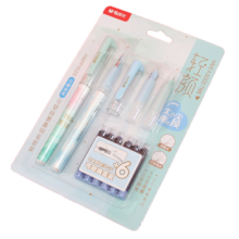 晨光 HAFP1020 可换墨囊钢笔轻颜卡装 晶蓝墨囊 笔杆混色