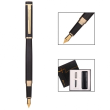 毕加索（pimio）钢笔礼盒装男女士签字笔笔袋套装办公商务礼品组合墨水笔0.5mm5510亮黑色