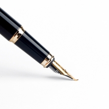 毕加索（pimio）美工笔弯头弯尖书法钢笔男女士练字成人学生用笔1.0mm绅士系列902亮黑金夹