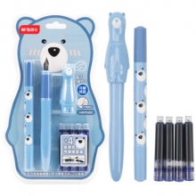 晨光 HAFP0891 可擦直液式钢笔套装 纯蓝墨囊 笔杆混色