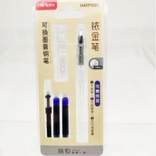 晨光 HAFP1021 可换墨囊钢笔简致卡装 晶蓝墨囊 笔杆颜色随机