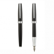 毕加索（pimio）T722 钢笔礼盒装男女士签字笔墨水套装书法练字办公商务礼品笔何塞系列 亮黑银夹