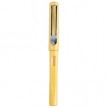 毕加索（pimio）钢笔签字笔男女士学生成人练字用正姿笔握商务办公0.5mm 619黄色