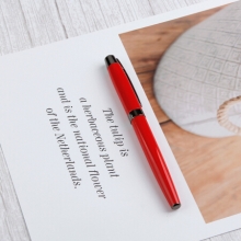 毕加索（pimio）钢笔财务笔特细0.38mm笔尖男女士成人学生用练字笔费帝奇系列920红色