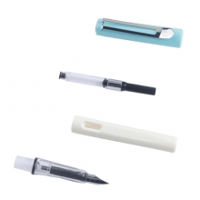 毕加索（pimio）钢笔签字笔男女士学生成人练字用正姿笔握商务办公0.5mm 619蓝白色