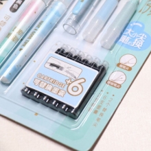 晨光 HAFP1020 可换墨囊钢笔轻颜卡装 晶蓝墨囊 笔杆混色