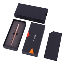 毕加索（pimio）钢笔签字笔男女士学生成人练字用笔0.5mm商务办公礼品凡德罗系列962亚麻棕