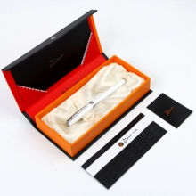 毕加索（pimio）钢笔财务笔特细0.38mm笔尖男女士练字笔书法笔学生用成人练字墨水笔曼陀林系列717瓷白色