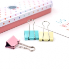 益而高 TY144-CP 彩色长尾夹/票夹 24个/桶