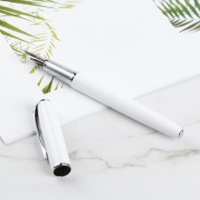 毕加索（pimio）钢笔签字笔特细EF尖男女士成人学生用练字笔商务办公墨水笔马拉加系列916白色