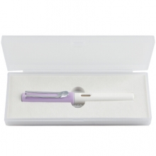 毕加索（pimio）钢笔签字笔男女士学生成人练字用正姿笔握商务办公0.5mm 619紫白色