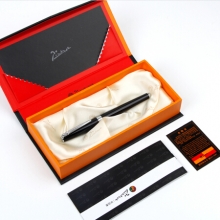 毕加索（pimio）钢笔签字笔男女士练字笔书法笔学生用成人练字墨水笔0.5mm曼陀林系列717亮黑色